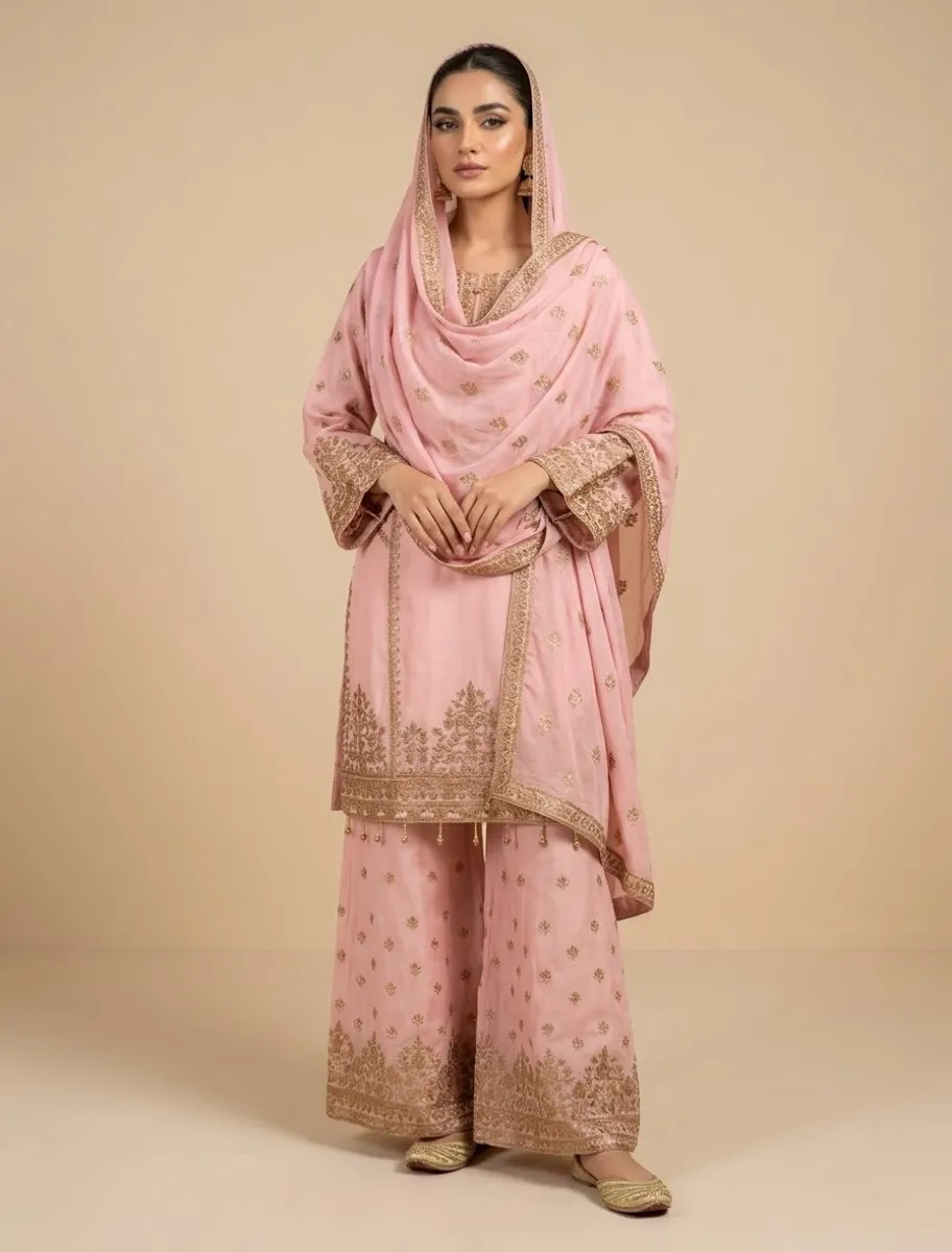 İşlemeli Gharara Takımı · 3 Parça